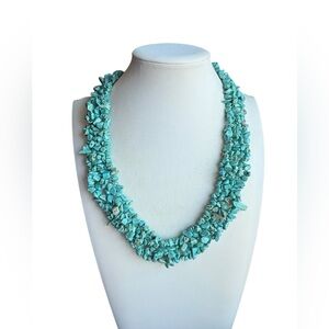 Premier Designs Turquoise Colored Stone Necklace